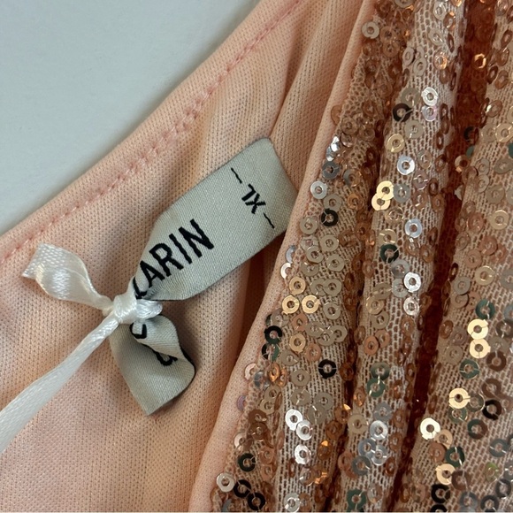 Sequined Spaghetti Straps V-Neck Bodycon Party Dress - Rose Gold - Picture 9 of 12